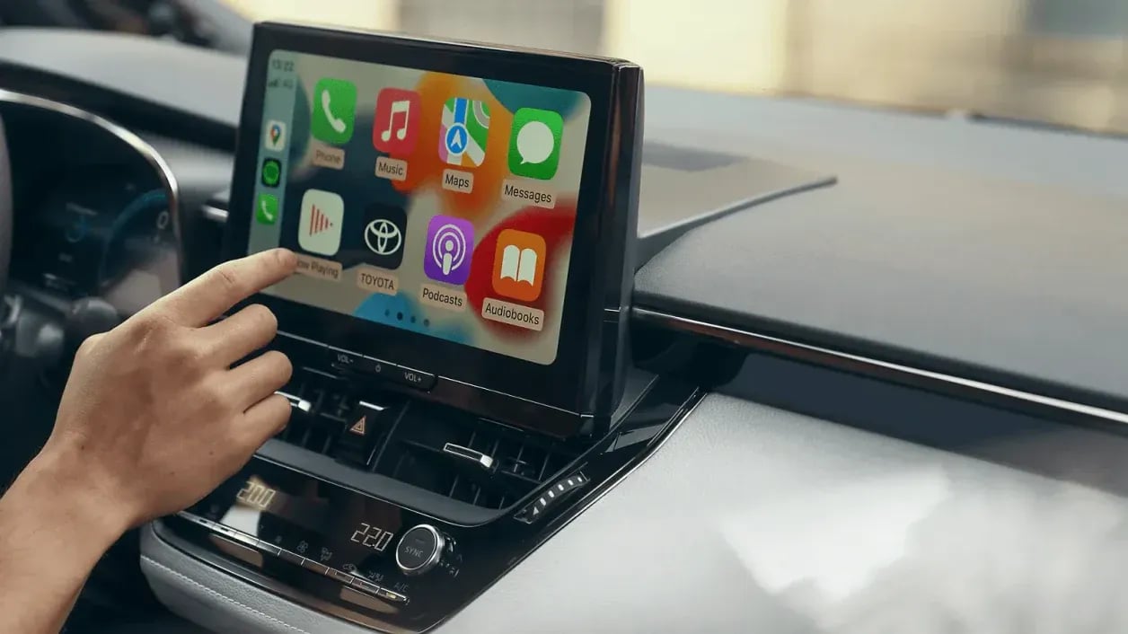 Écran central Apple CarPlay de la Toyota Corolla Sedan