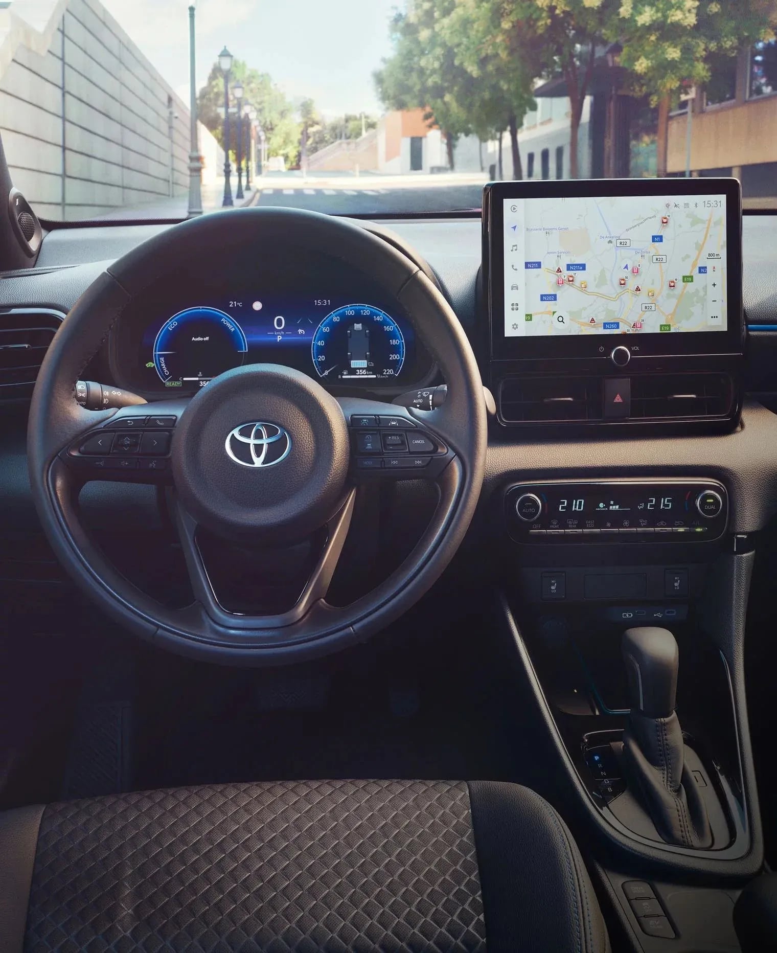 Habitacle de la Toyota Yaris Hybrid