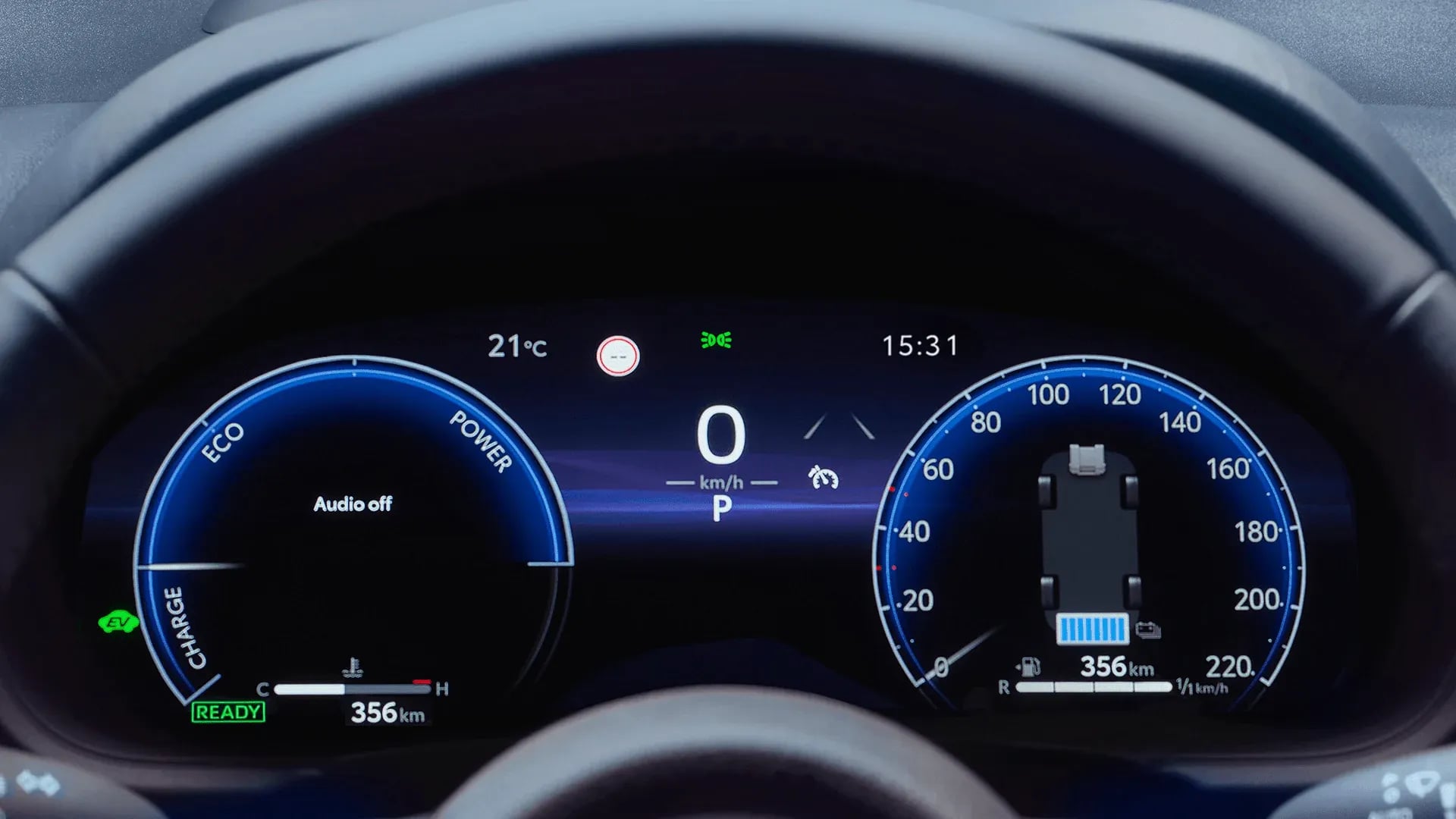 Écran de conduite numérique de la Toyota Yaris Hybrid